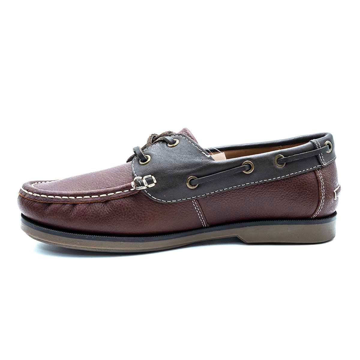 Samuel Windsor Casual Boat Shoes Leather Burgundy Colour For Men