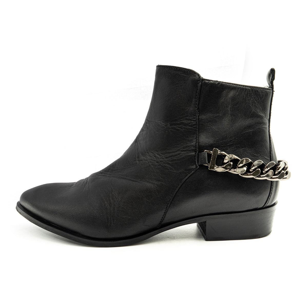 Bottes Shop Bottes Andre André Boots En Cuir Noir Noir Chaussures