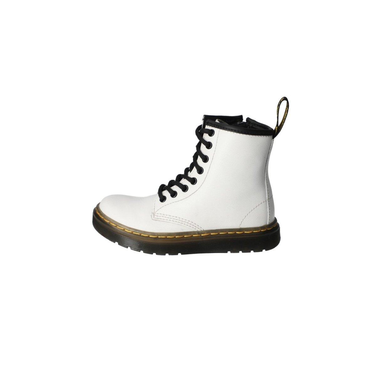 Martens Zavala Combat Ankle Boots Leather White Colour For
