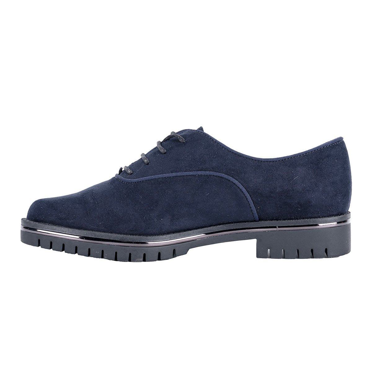 Graceland Formal Oxford Lace Ups Fabric Blue Colour For Women – Flipp
