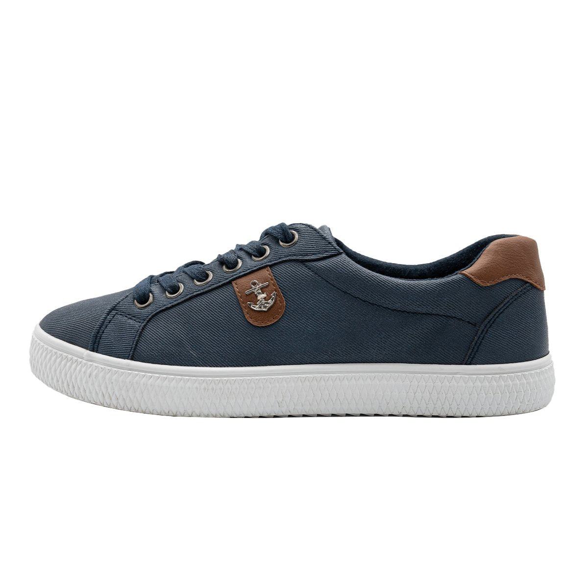 Graceland Low-Top Sneakers Coated Fabric Blue Colour For Men – Flipp