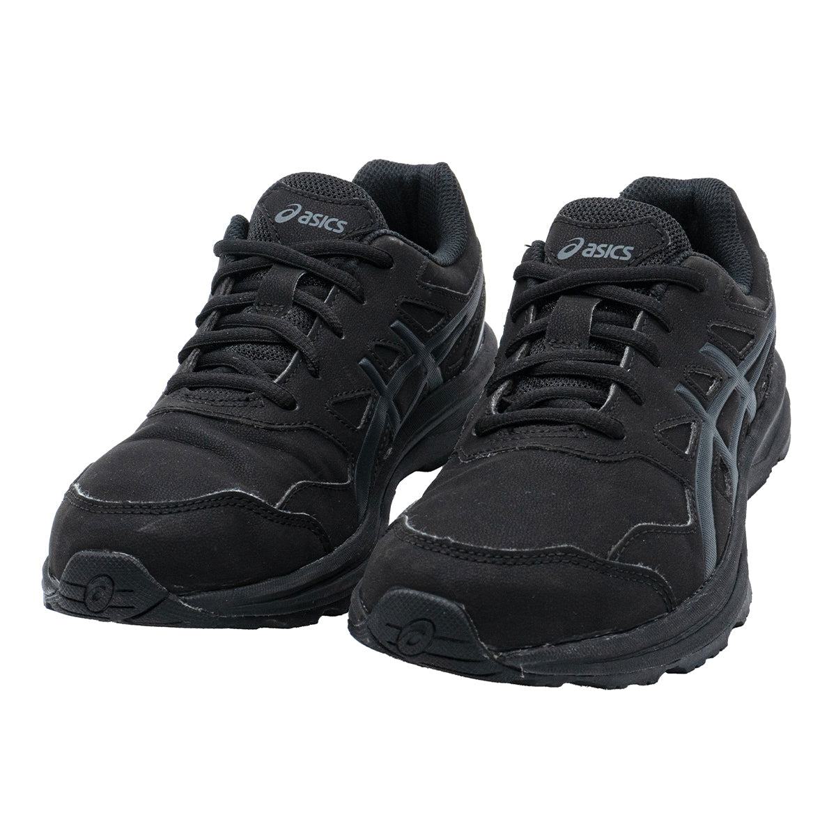 Asics Gelmission Running Sport Shoes Leather Black Colour For