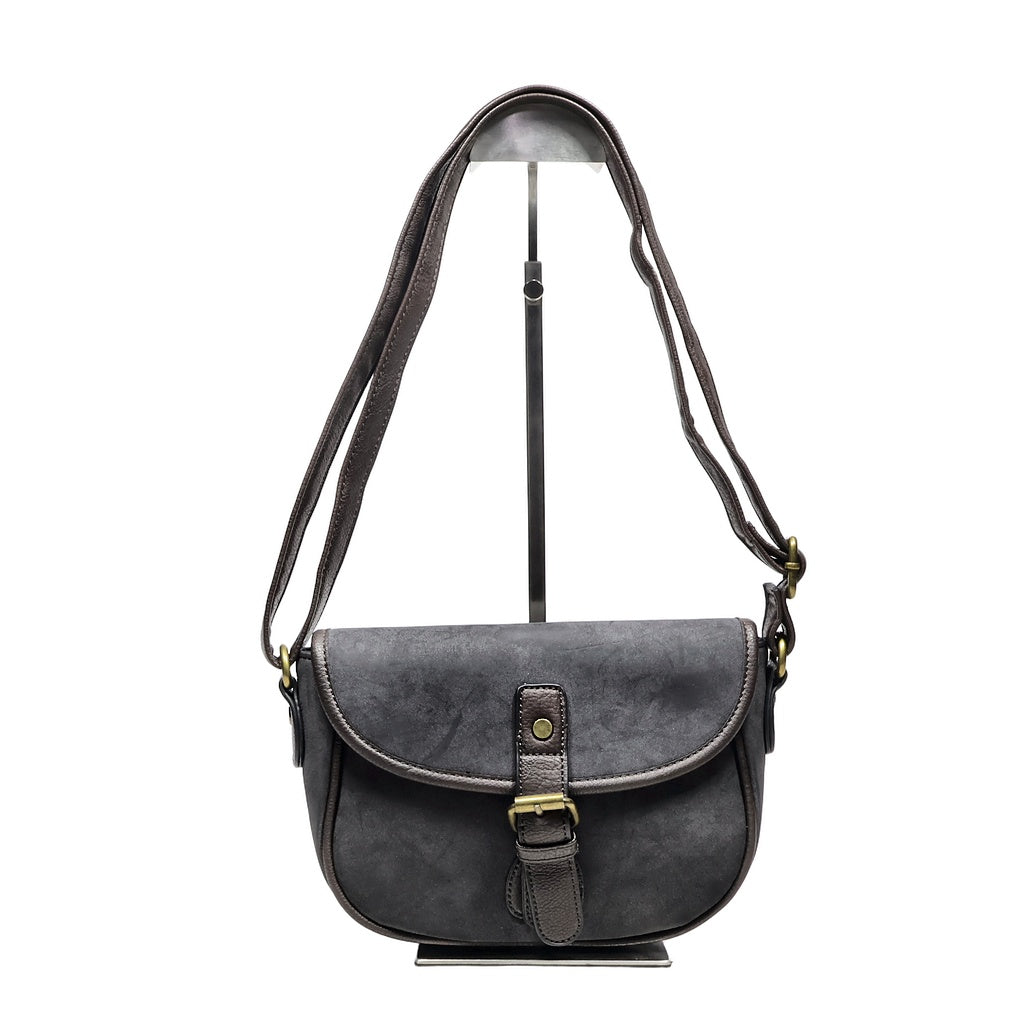 Preloved Bass Crossbody Bags Leather Grey Color For Women - Flipp UAE