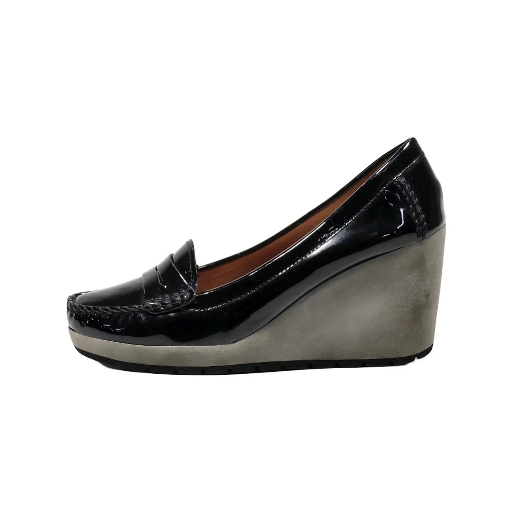 Preloved Geox Wedge Shoes Latex Black Colour For Women - Flipp UAE