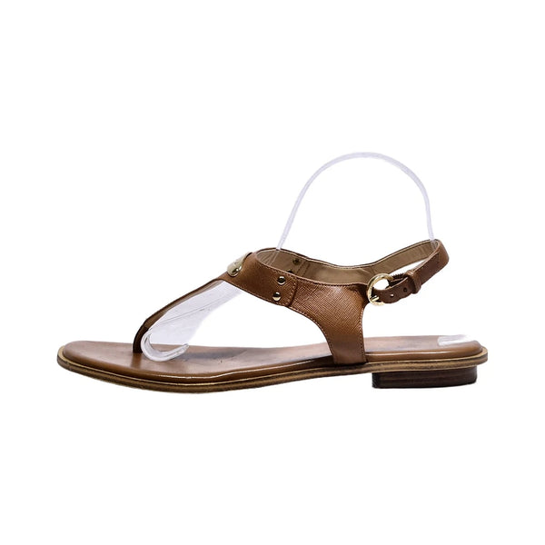 Michael Kors Flat Sandals Leather Brown Colour For Women – Flipp
