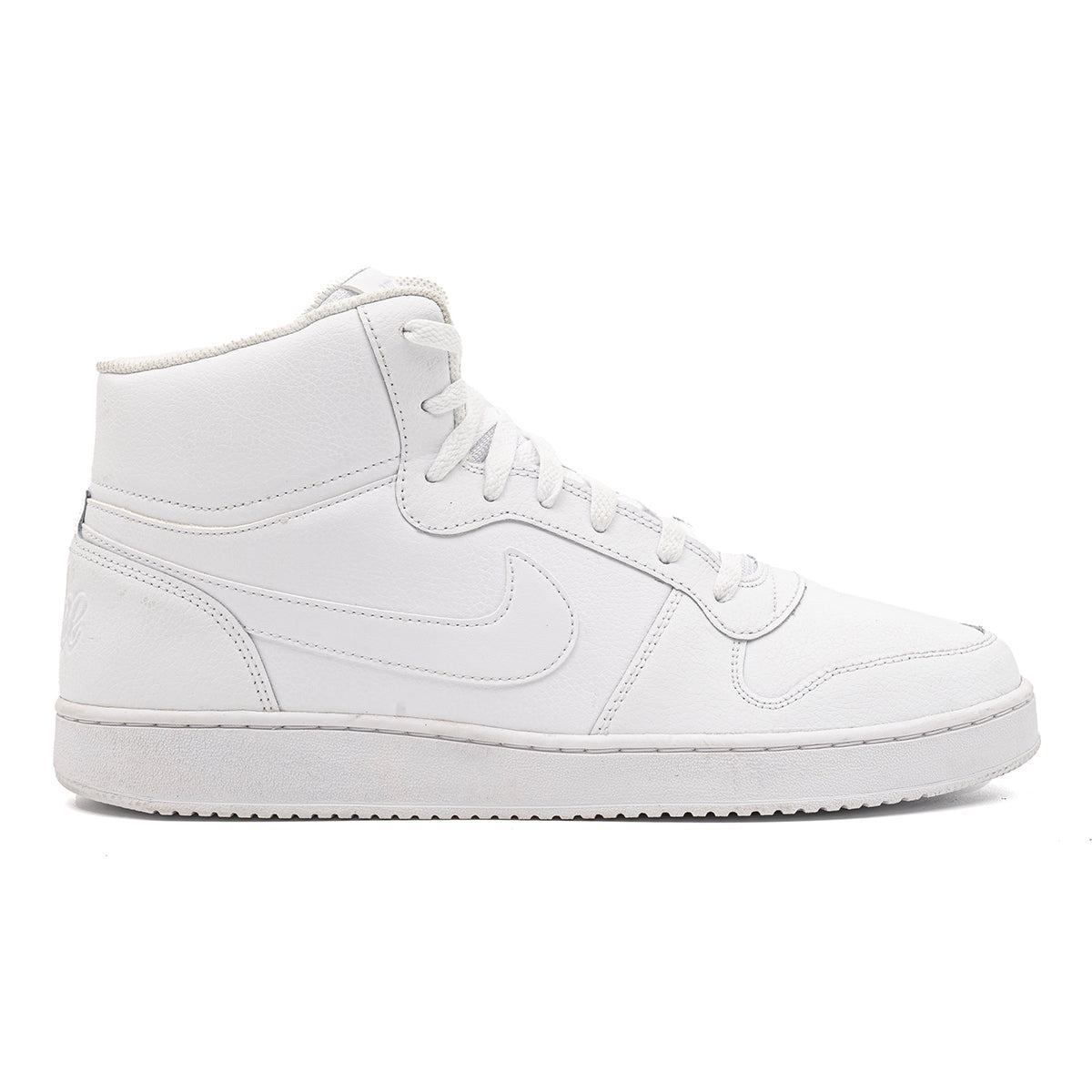 nike mid top sneakers white