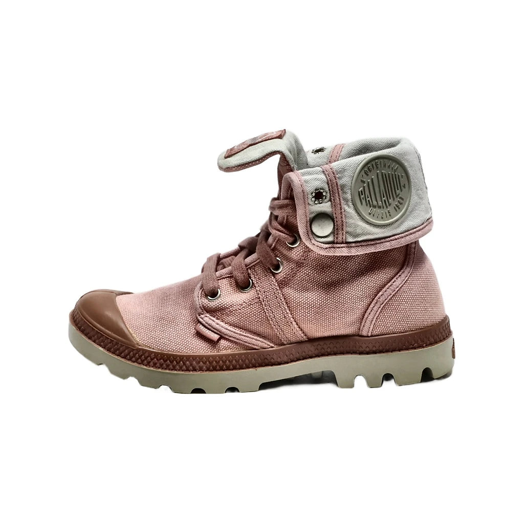 Preloved Palladium Pallabrouse Baggy Ankle Boots Canvas Pink Colour For Women - Flipp UAE