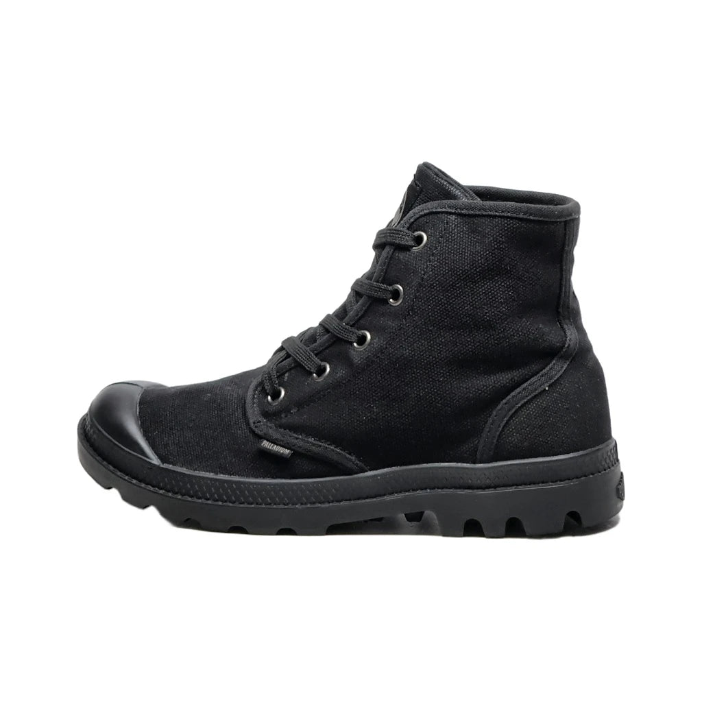 Preloved Palladium Pampa Hi Ankle Boots Canvas Black Colour For Women - Flipp UAE