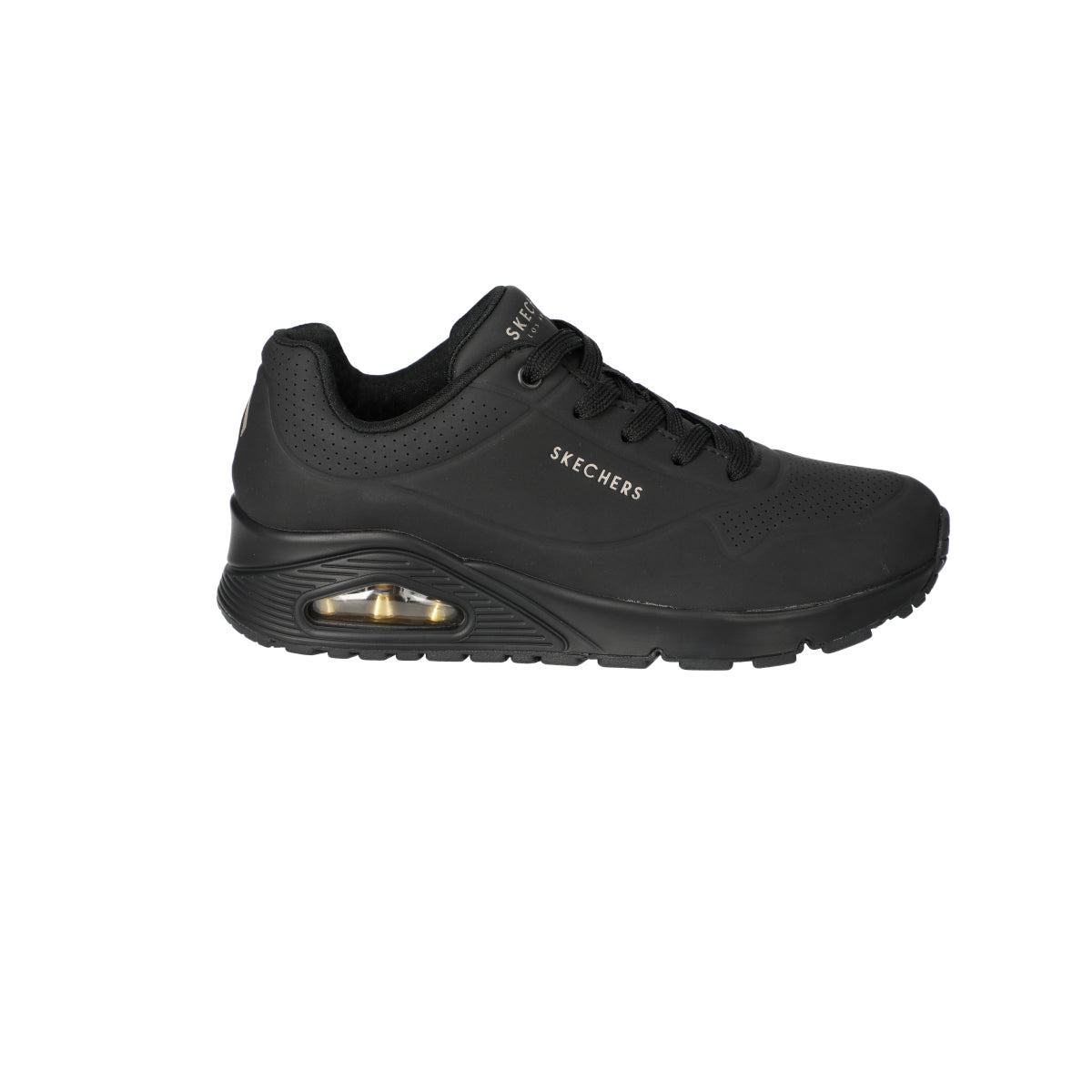 Skechers Uno Night Shades Low-Top Sneakers Leather Black Colour