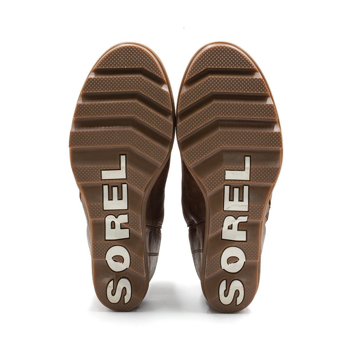 Preloved Sorel Joan Of Arctic Wedge Ankle Boots Leather Brown Colour For Women - Flipp UAE