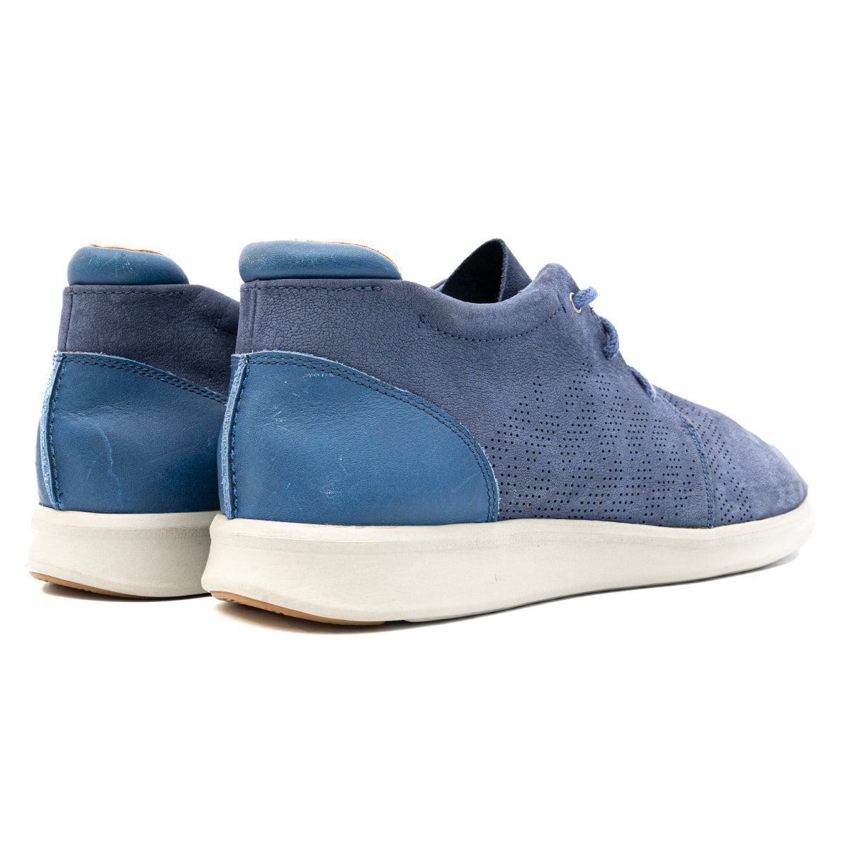 Preloved Ugg Larken Stripe Perf Desert Boots Leather Blue Colour For Men - Flipp UAE