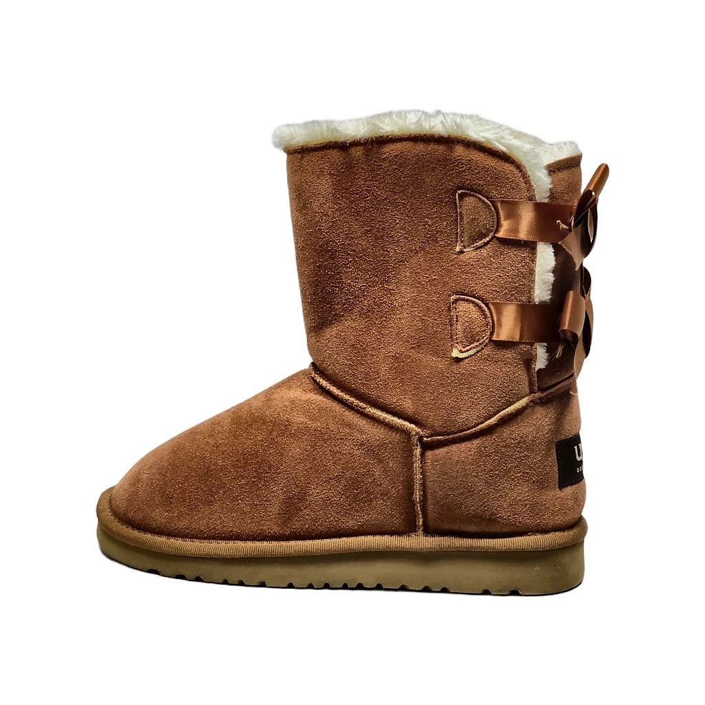 Preloved Ugg Snow Boots Suede Brown Colour For Women - Flipp UAE