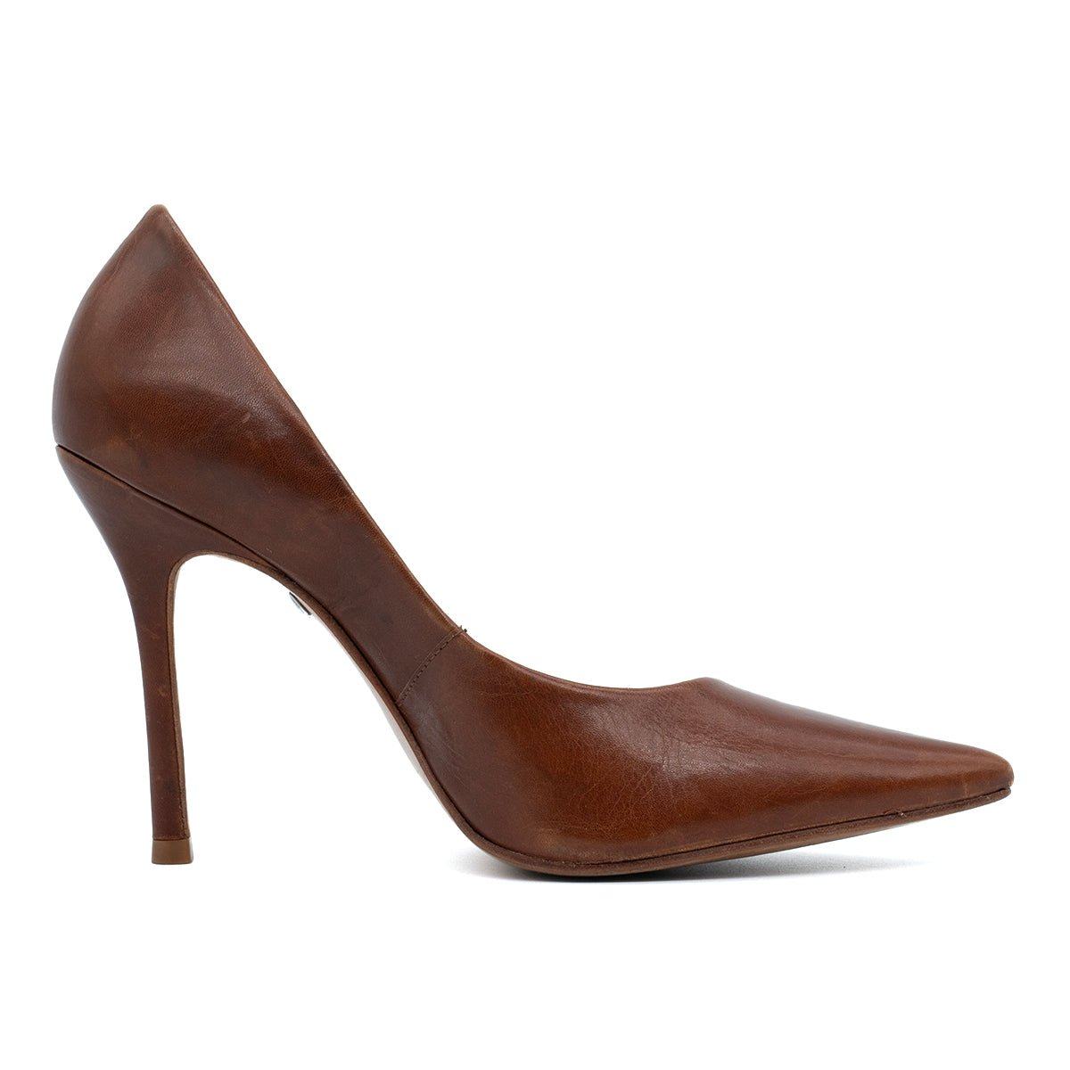 Buffalo London Pump High-Heel Shoes Leather Brown Colour For Women