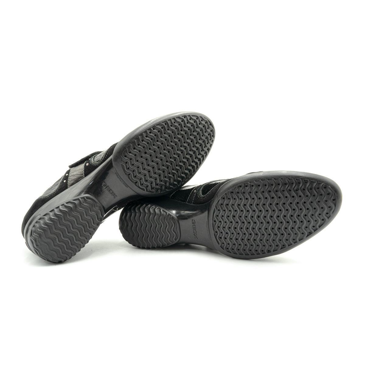 Preloved Geox Low-Top Sneakers Leather Black Colour For Women - Flipp UAE