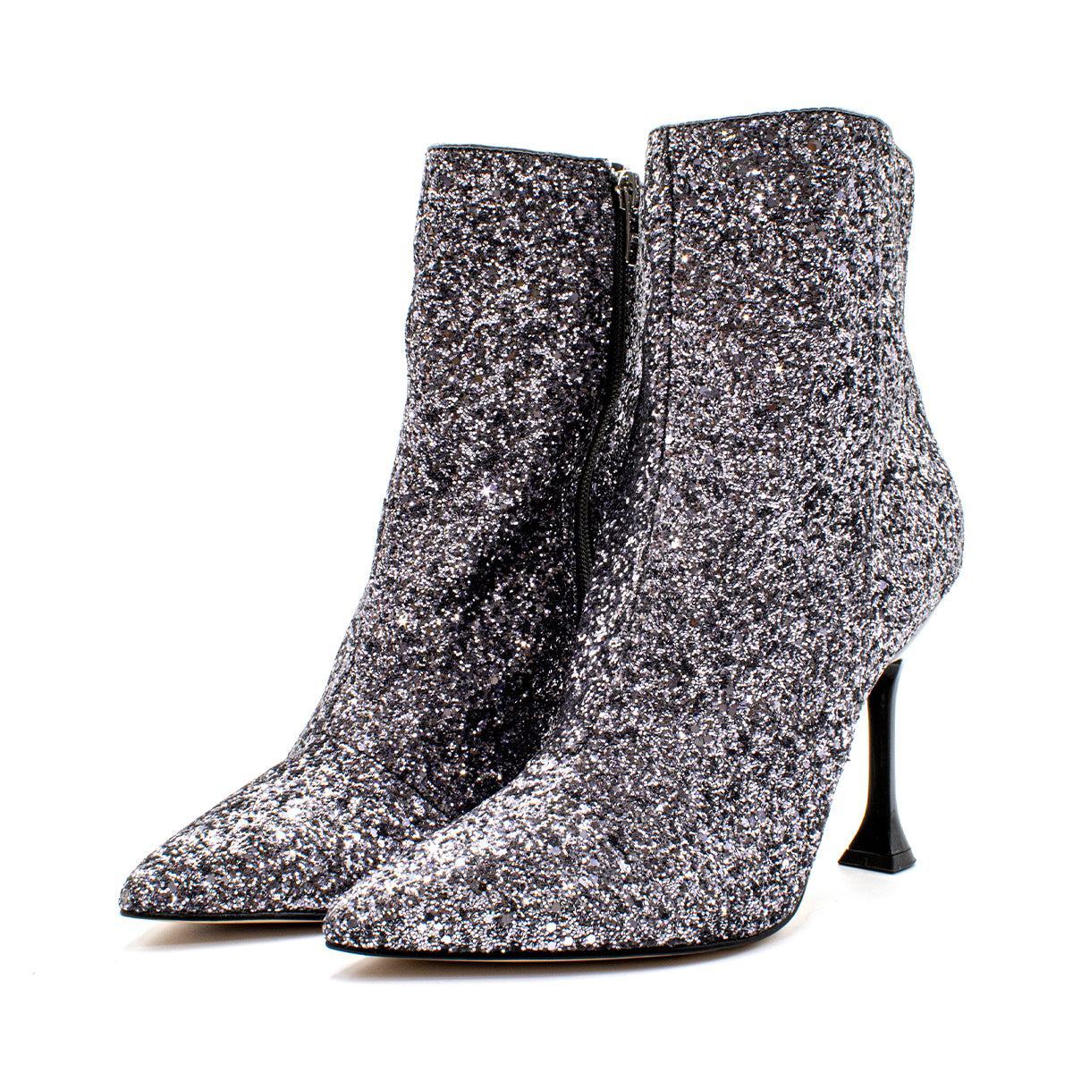 Preloved Marc Fisher Stolla Ankle Boots Fabric Silver Colour For Women - Flipp UAE