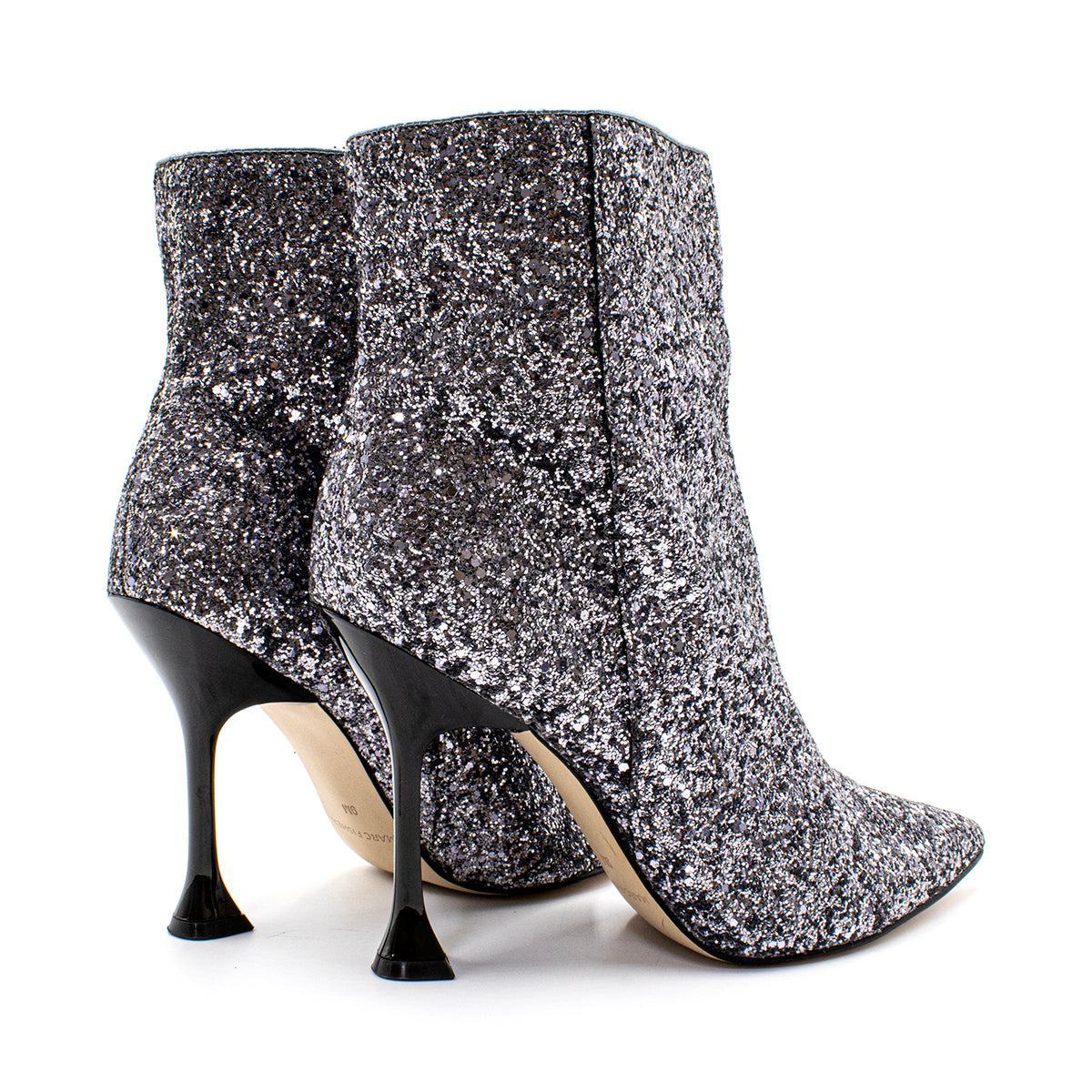 Preloved Marc Fisher Stolla Ankle Boots Fabric Silver Colour For Women - Flipp UAE