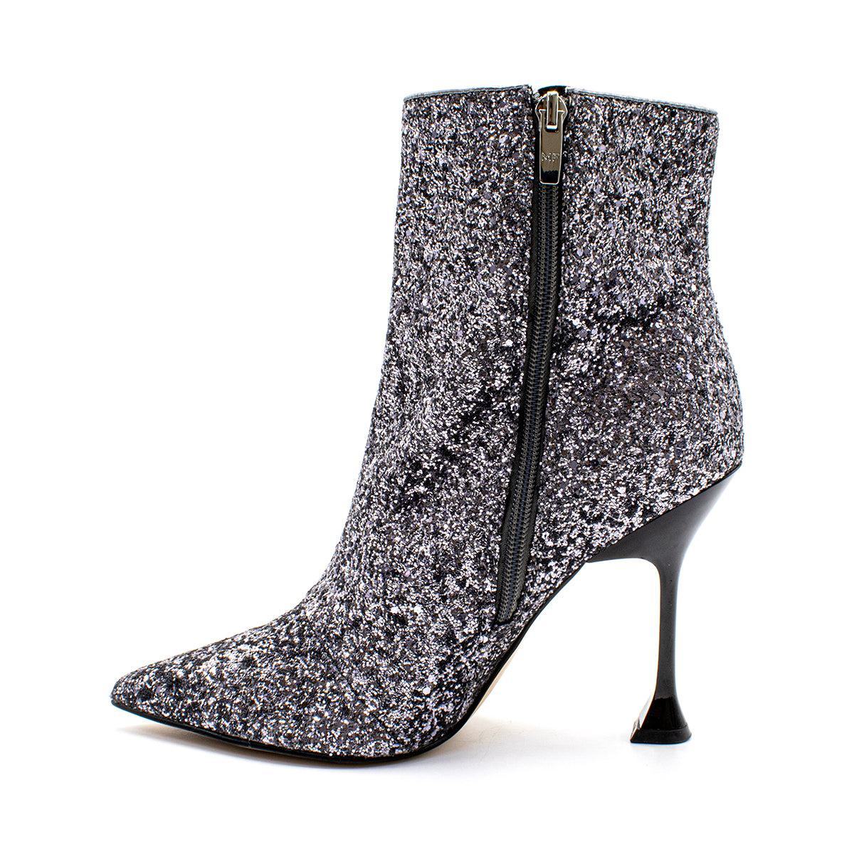 Preloved Marc Fisher Stolla Ankle Boots Fabric Silver Colour For Women - Flipp UAE